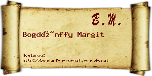 Bogdánffy Margit névjegykártya