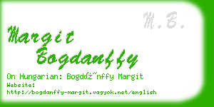 margit bogdanffy business card